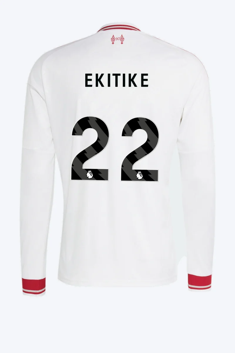 Ekitike 22 Voetbalshirt - Liverpool FC 26/27 Uit Longsleeve