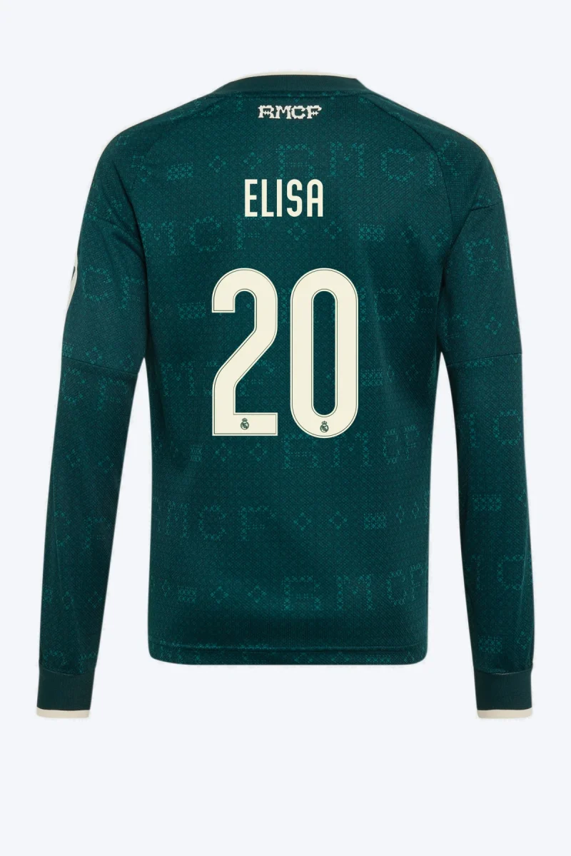 Elisa 20 Voetbalshirt - Real Madrid 26/27 Uit Lange Mouw Kids