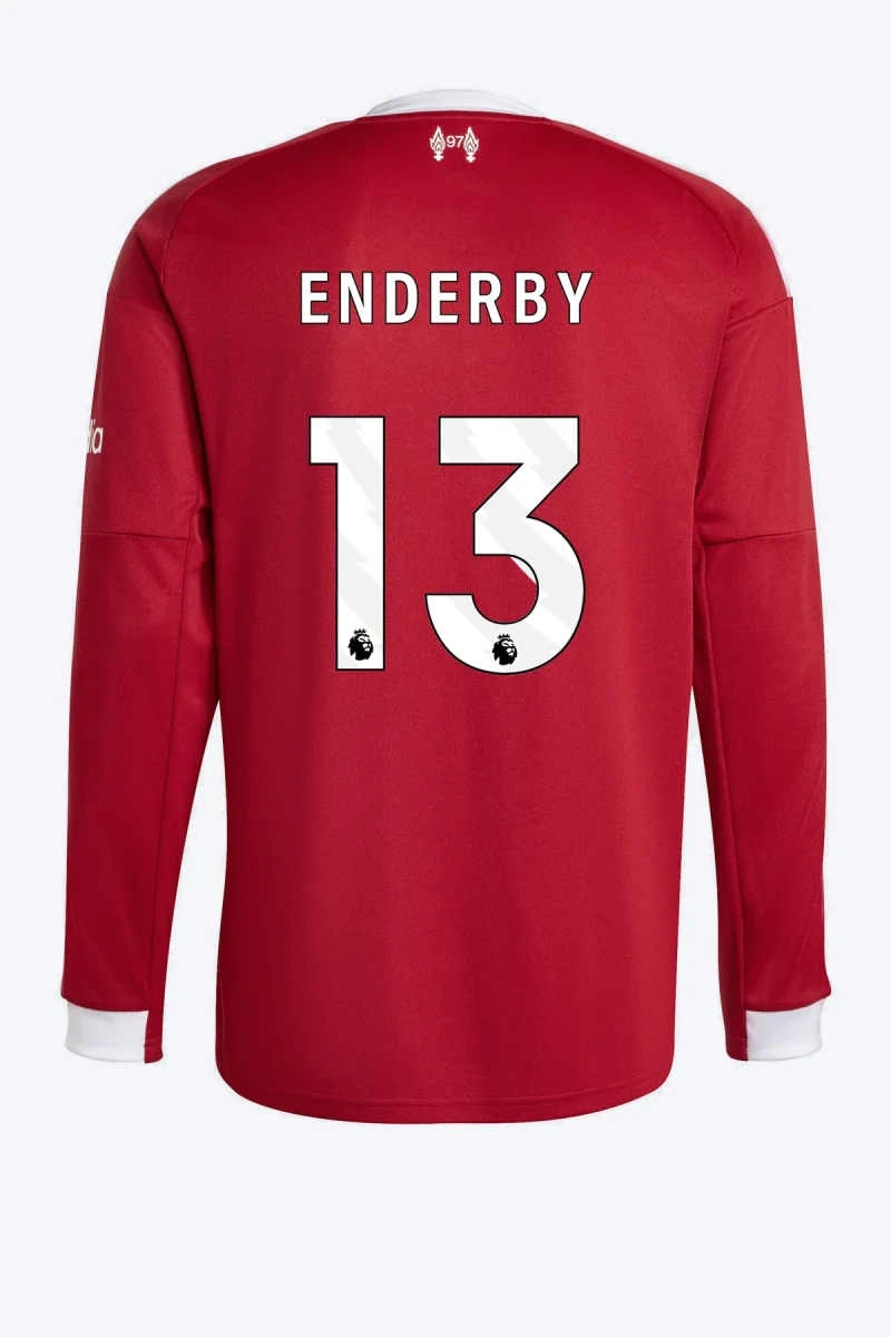 Enderby 13 Voetbalshirt - Liverpool FC 25/26 Lange Mouw Thuis