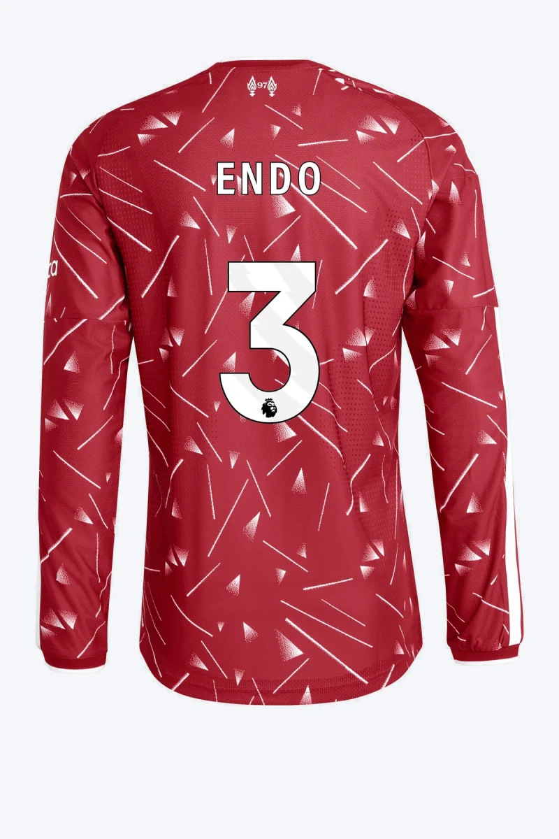 Endo 3 Voetbalshirt - Liverpool FC 26/27 Thuis Authentic Lange Mouw