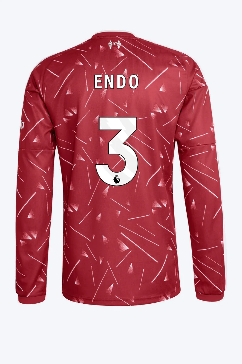 Endo 3 Voetbalshirt - Liverpool FC 26/27 Thuis Lange Mouw