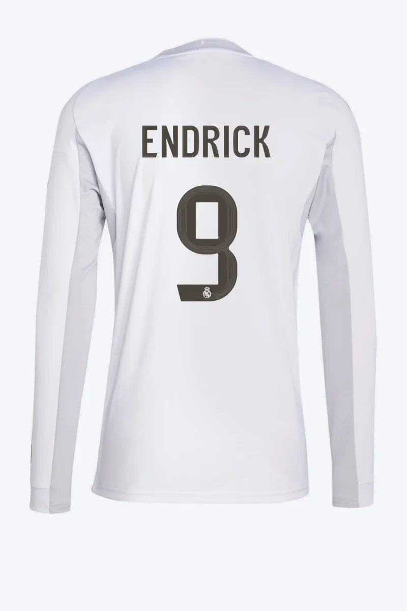 Endrick 9 Voetbalshirt - Real Madrid 25/26 Lange Mouw Thuis
