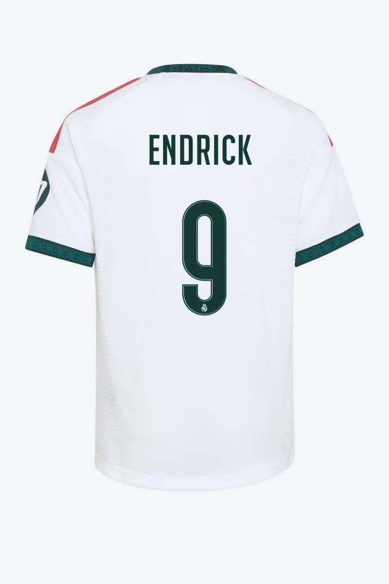 Endrick 9 Voetbalshirt - Real Madrid 26/27 Thuis Authentic Kids