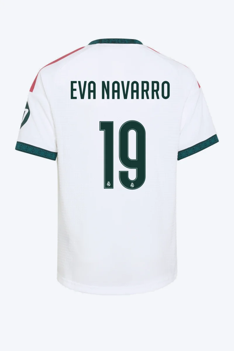 Eva Navarro 19 Voetbalshirt - Real Madrid 26/27 Thuis Authentic Kids