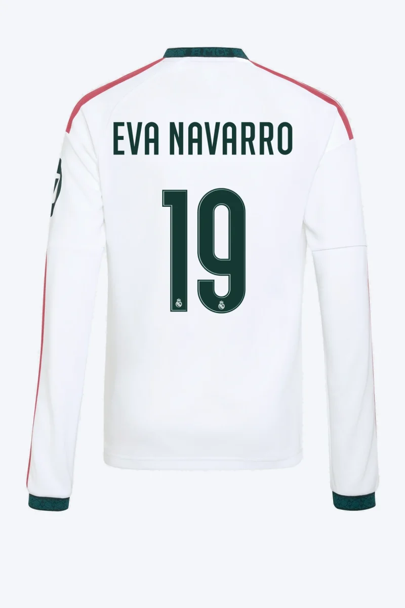 Eva Navarro 19 Voetbalshirt - Real Madrid 26/27 Thuis Lange Mouw Kids