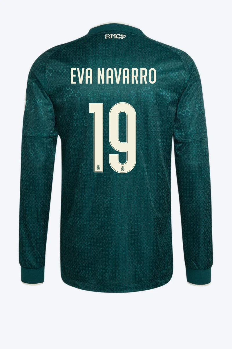 Eva Navarro 19 Voetbalshirt - Real Madrid 26/27 Uit Authentic Lange Mouw