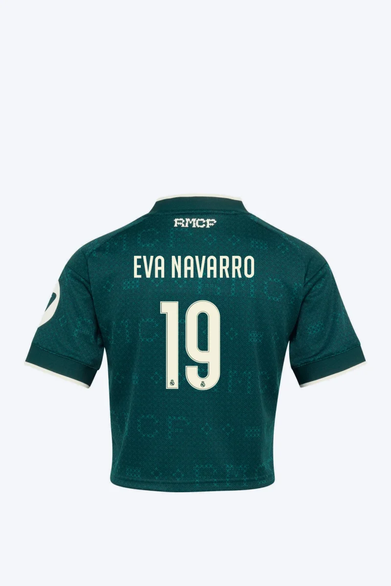Eva Navarro 19 Voetbalshirt - Real Madrid 26/27 Uit Cropped