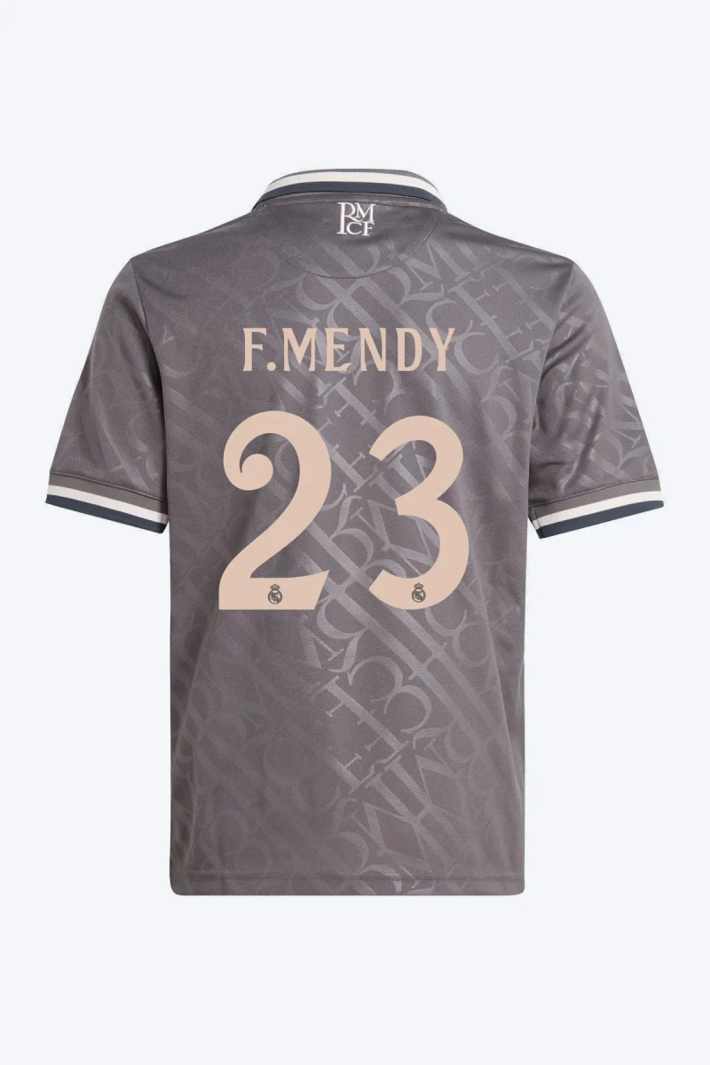 F. Mendy 23 Voetbalshirt - Real Madrid 24/25 Derde Kids