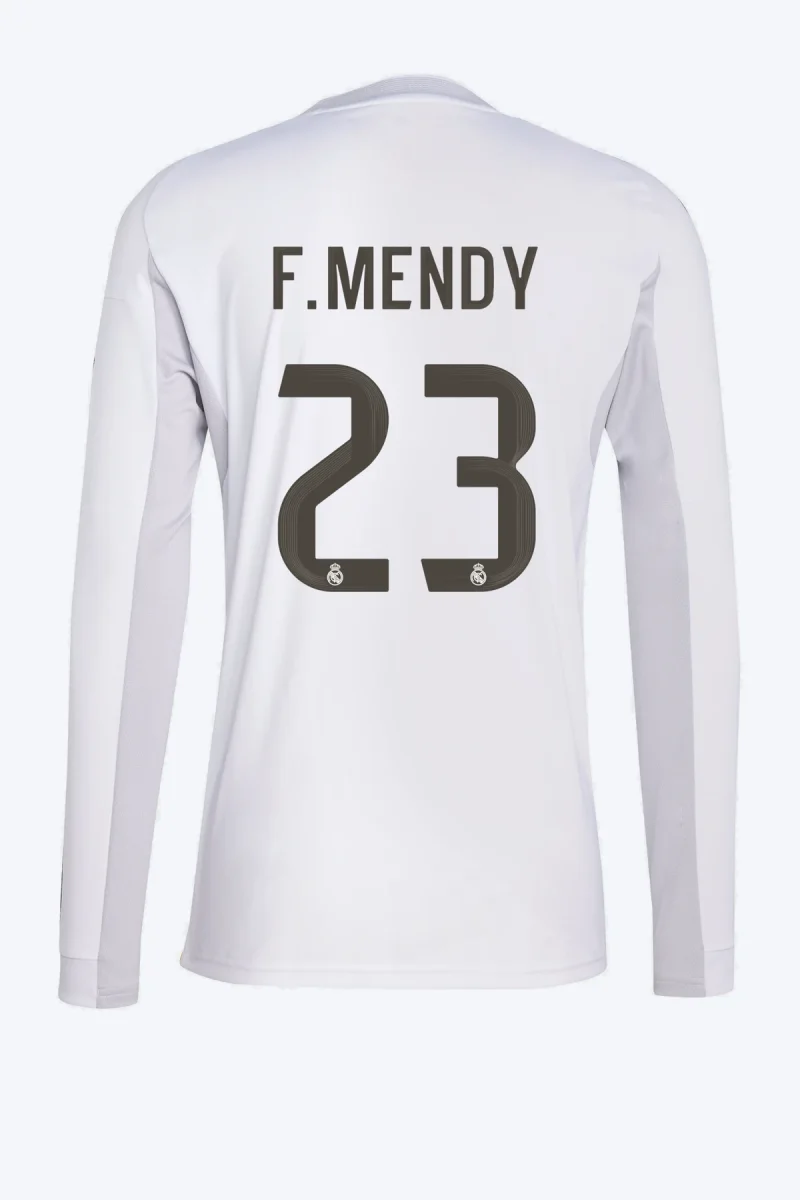 F. Mendy 23 Voetbalshirt - Real Madrid 25/26 Lange Mouw Thuis