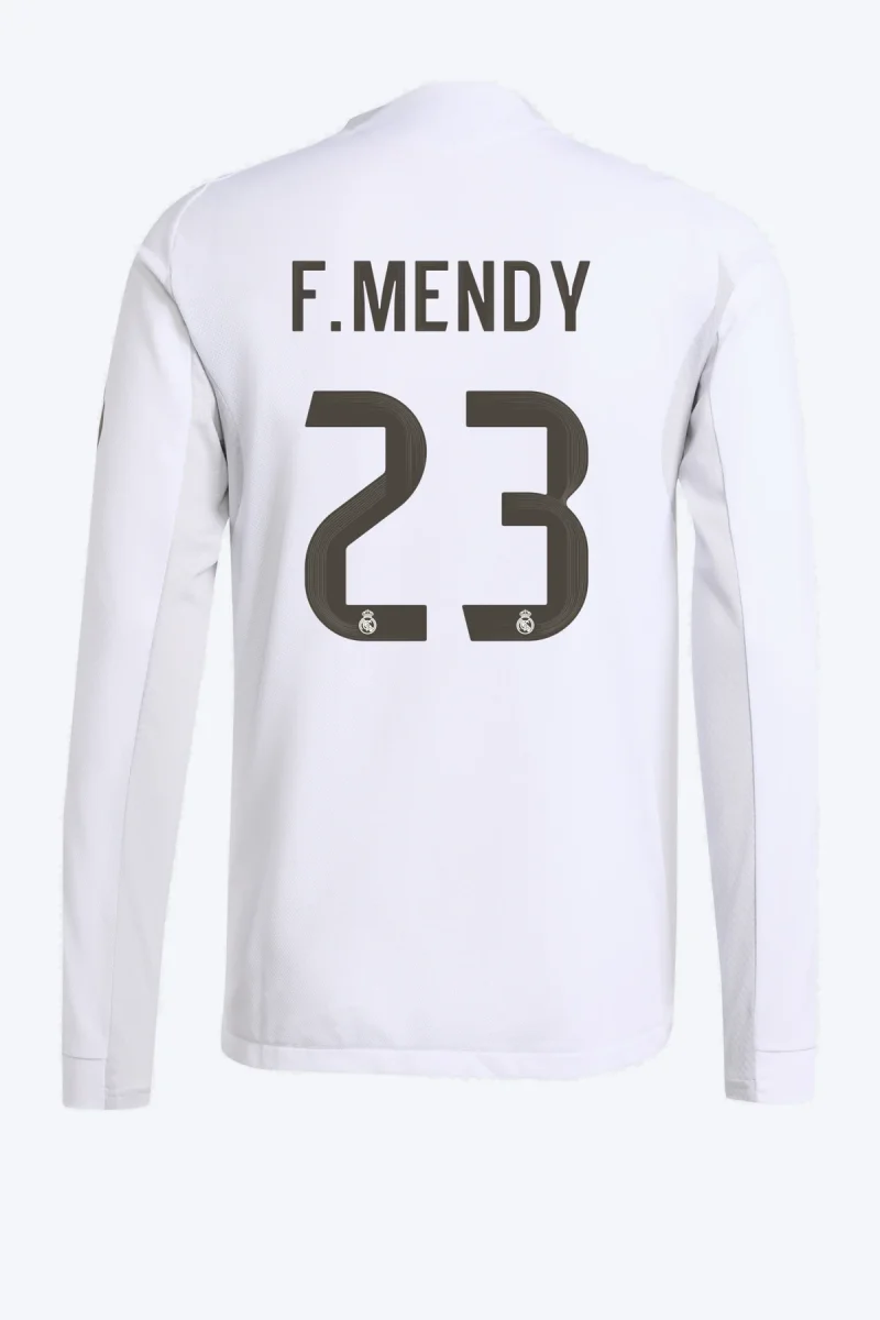 F. Mendy 23 Voetbalshirt - Real Madrid 25/26 Lange Mouw Thuis Authentic