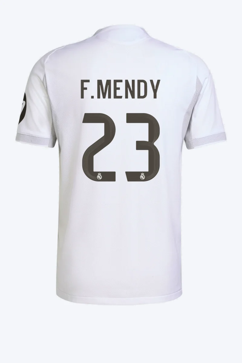 F. Mendy 23 Voetbalshirt - Real Madrid 25/26 Thuis Authentic