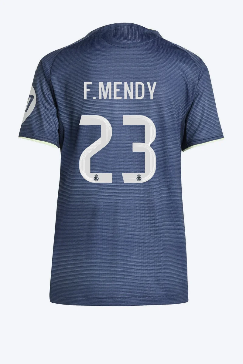 F. Mendy 23 Voetbalshirt - Real Madrid 25/26 Uit Authentic