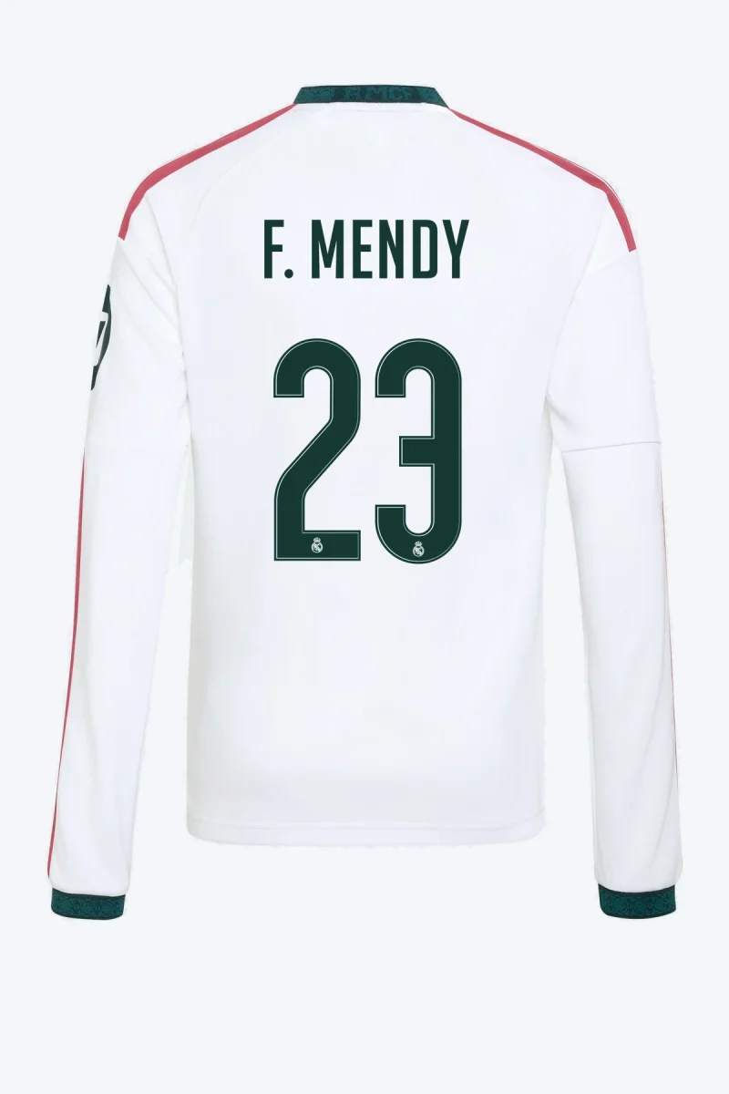 F. Mendy 23 Voetbalshirt - Real Madrid 26/27 Thuis Lange Mouw Kids