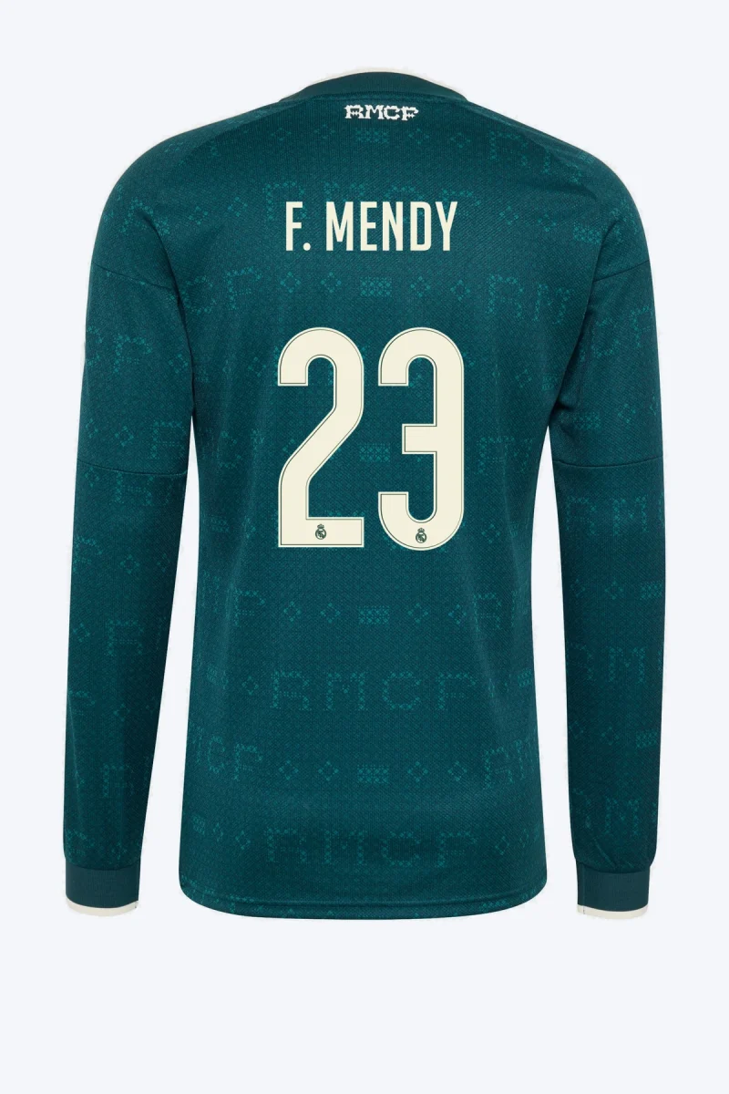 F. Mendy 23 Voetbalshirt - Real Madrid 26/27 Uit Lange Mouw