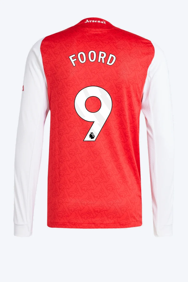 Foord 9 Voetbalshirt - Arsenal 25/26 Lange Mouw Thuis Authentic