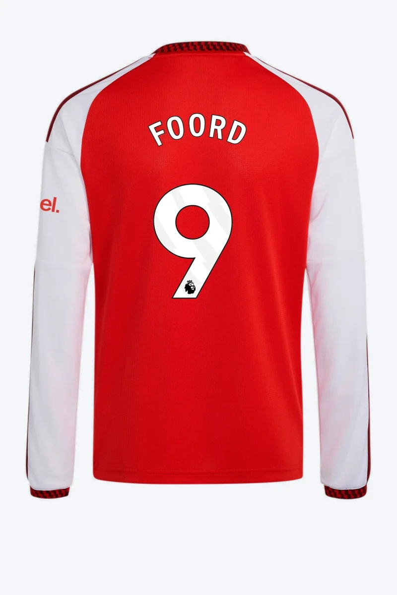 Foord 9 Voetbalshirt - Arsenal FC 26/27 Thuis Kids Longsleeve