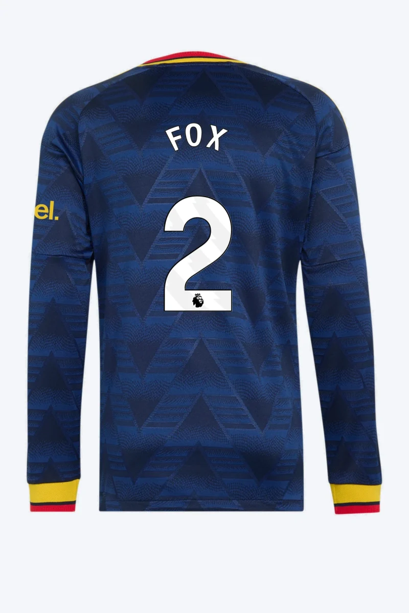 Fox 2 Voetbalshirt - Arsenal FC 26/27 Uit Authentic Longsleeve