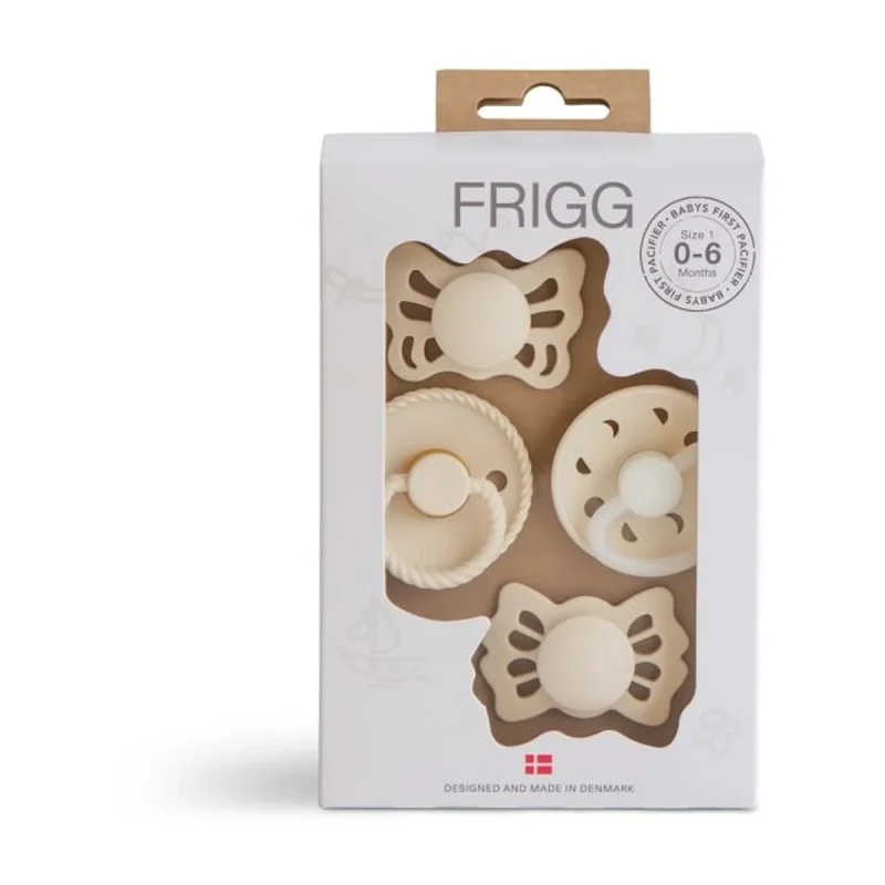 Frigg BABY'S FIRST PACIFIER PACK - CREAM NIGHT