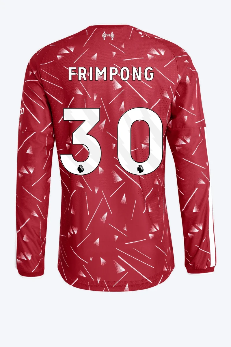Frimpong 30 Voetbalshirt - Liverpool FC 26/27 Thuis Authentic Lange Mouw