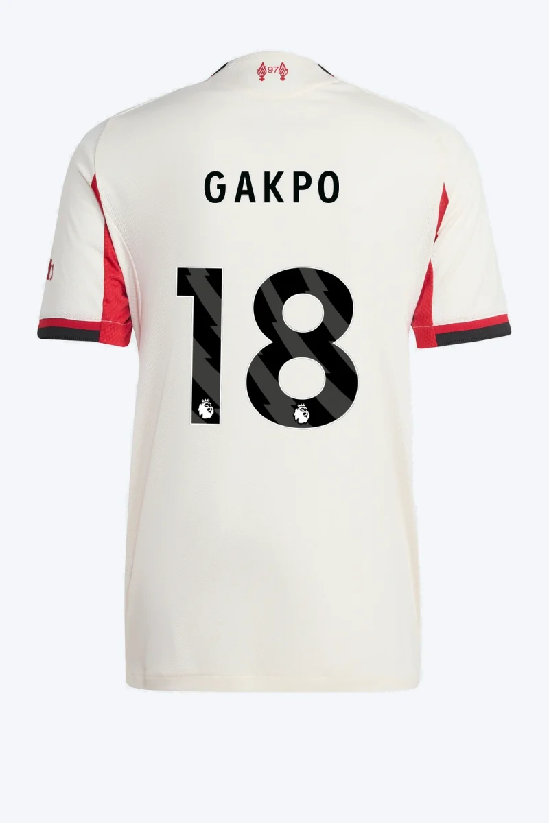 Gakpo 18 Voetbalshirt - Liverpool FC 25/26 Uit Authentic