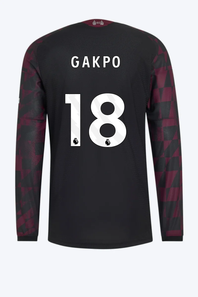 Gakpo 18 Voetbalshirt - Liverpool FC 26/27 Derde Authentic Longsleeve