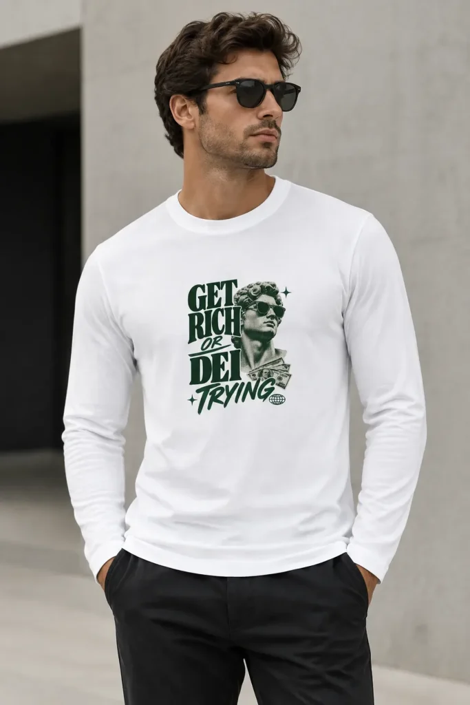 Get Rich or Die Trying Longsleeve T-Shirt Heren – model