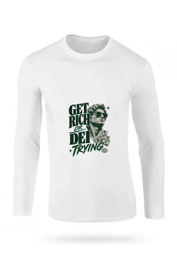 Get Rich or Die Trying Longsleeve T-Shirt Heren – voorkant