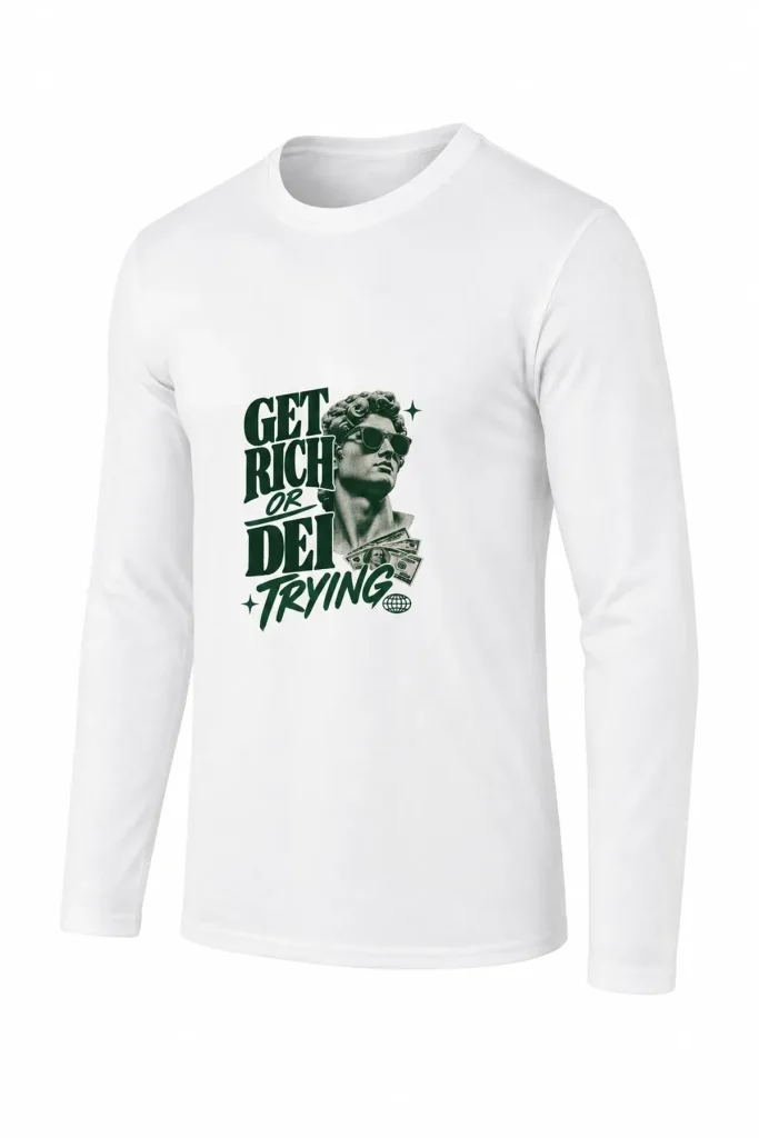 Get Rich or Die Trying Longsleeve T-Shirt Heren – zijaanzicht