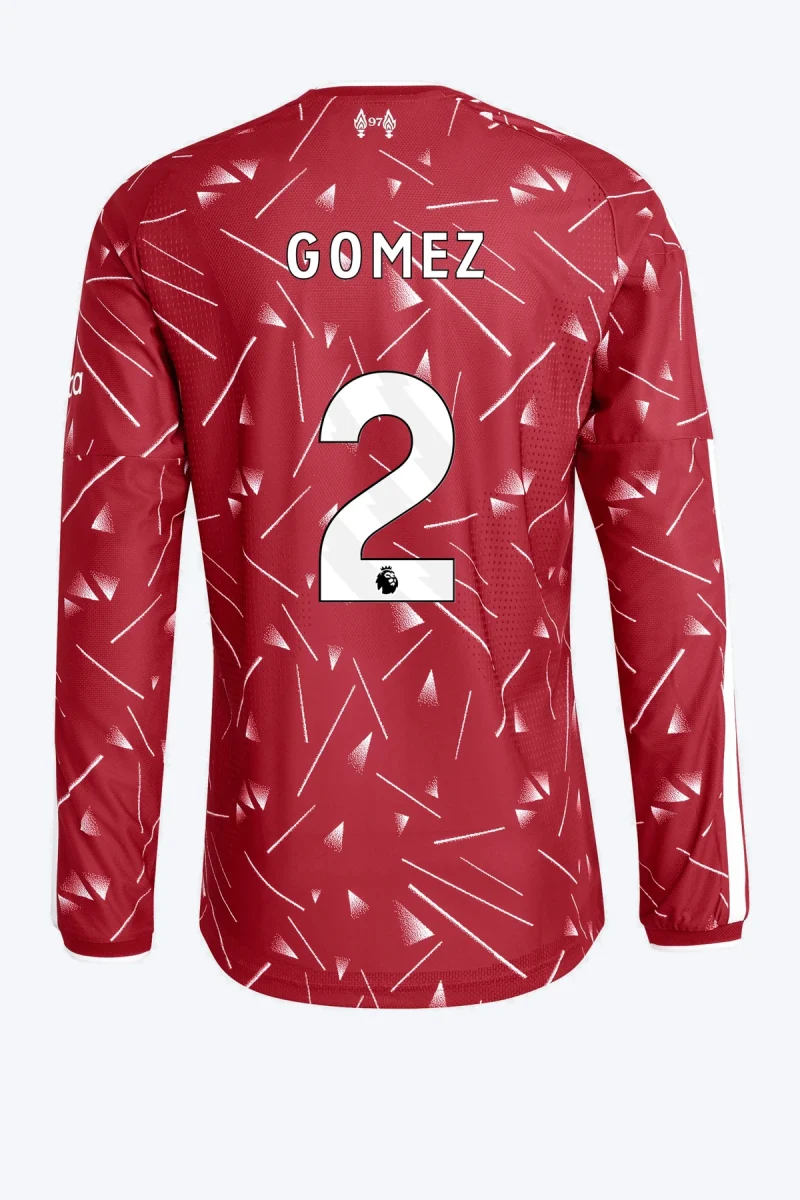 Gomez 2 Voetbalshirt - Liverpool FC 26/27 Thuis Authentic Lange Mouw