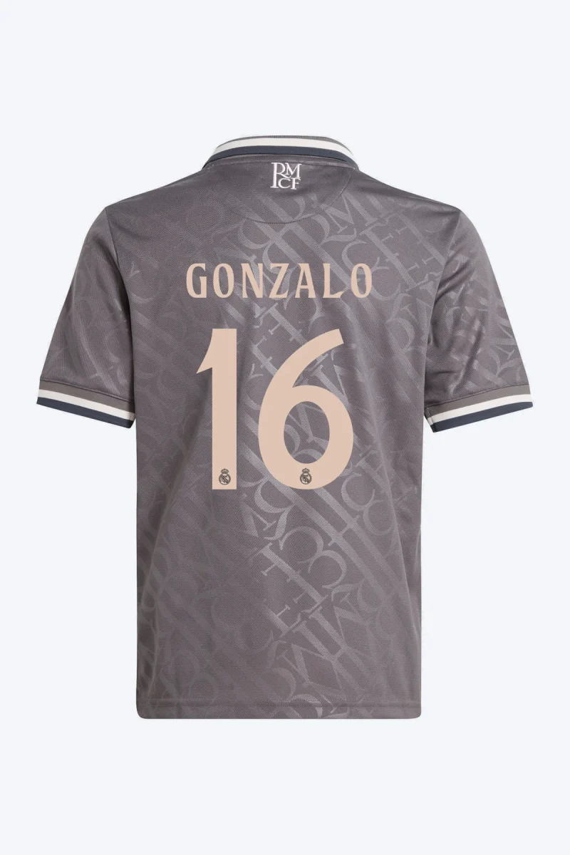 Gonzalo 16 Voetbalshirt - Real Madrid 24/25 Derde Kids