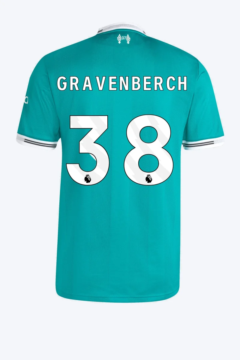 Gravenberch 38 Voetbalshirt - Liverpool FC 25/26 Derde Authentic