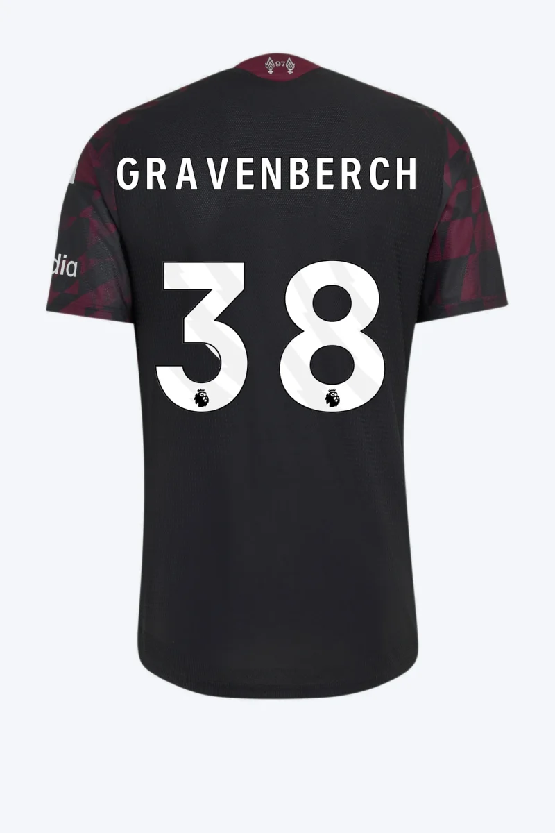 Gravenberch 38 Voetbalshirt - Liverpool FC 26/27 Derde Authentic