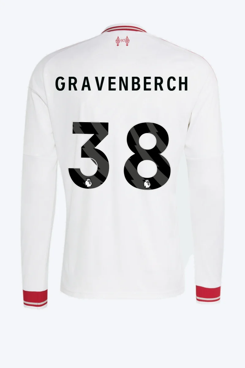 Gravenberch 38 Voetbalshirt - Liverpool FC 26/27 Uit Longsleeve