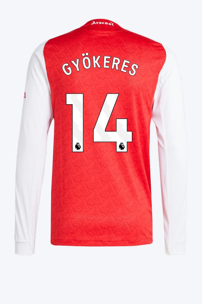Gyökeres 14 Voetbalshirt - Arsenal 25/26 Lange Mouw Thuis Authentic