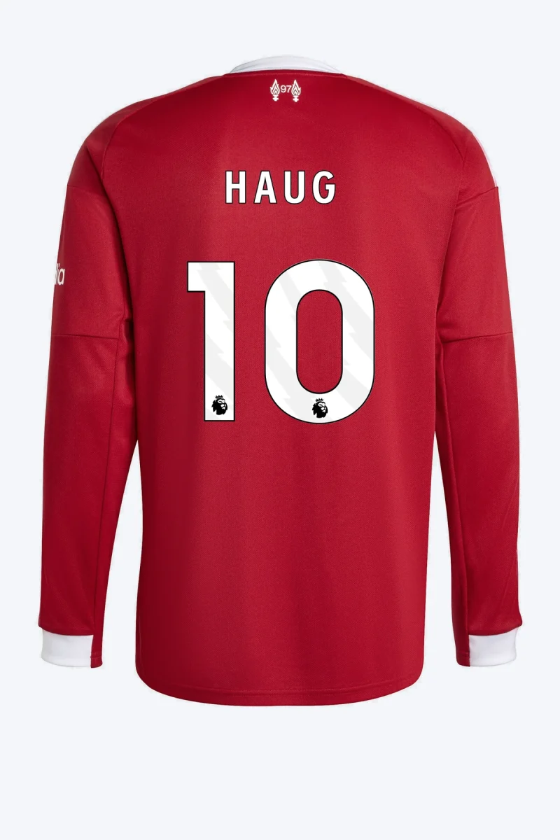Haug 10 Voetbalshirt - Liverpool FC 25/26 Lange Mouw Thuis