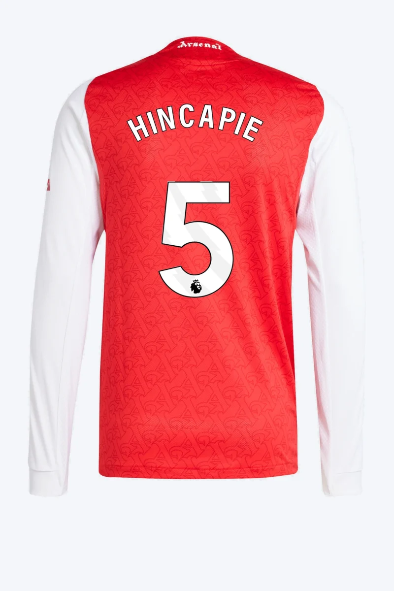 Hincapie 5 Voetbalshirt - Arsenal 25/26 Lange Mouw Thuis Authentic