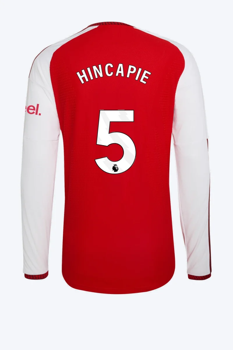 Hincapie 5 Voetbalshirt - Arsenal FC 26/27 Thuis Authentic Lange Mouw