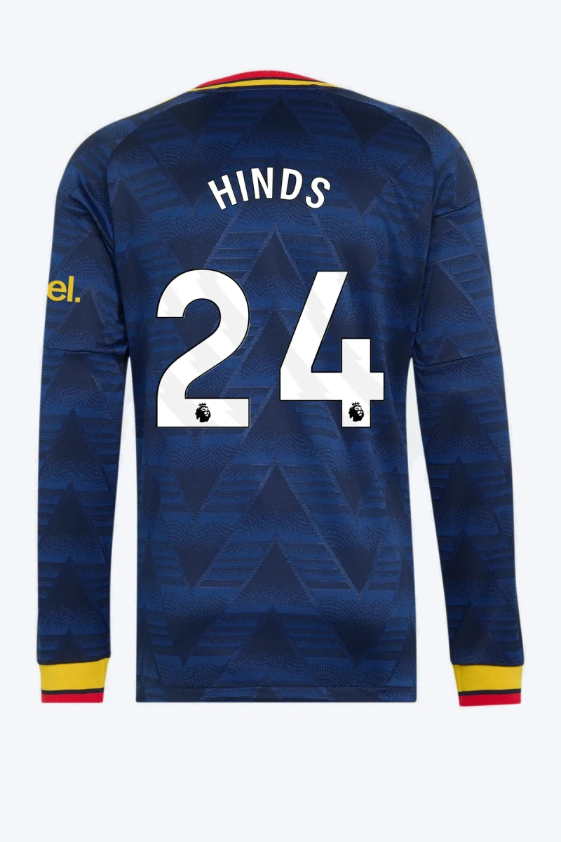 Hinds 24 Voetbalshirt - Arsenal FC 26/27 Uit Authentic Longsleeve