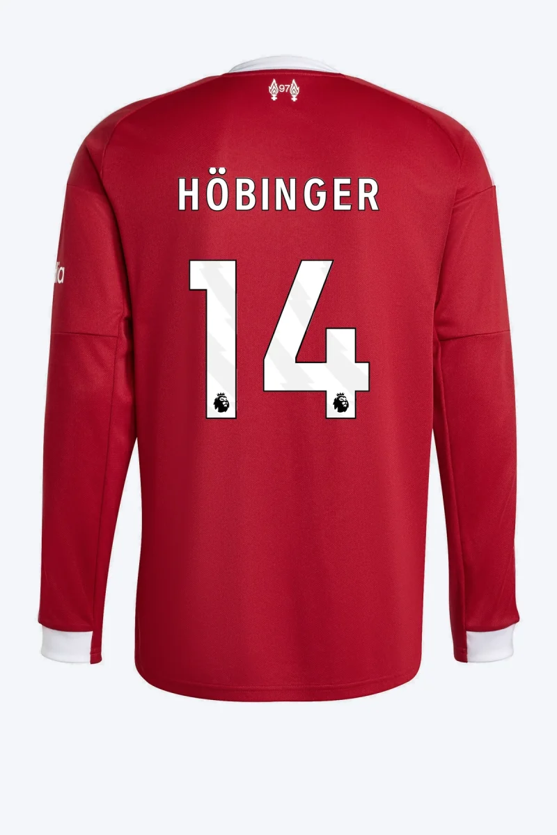 Höbinger 14 Voetbalshirt - Liverpool FC 25/26 Lange Mouw Thuis
