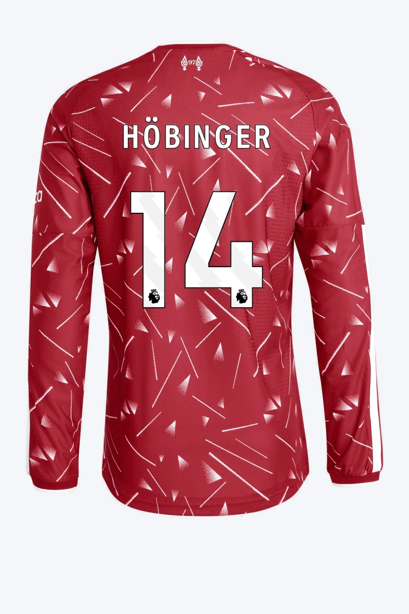 Höbinger 14 Voetbalshirt - Liverpool FC 26/27 Thuis Authentic Lange Mouw