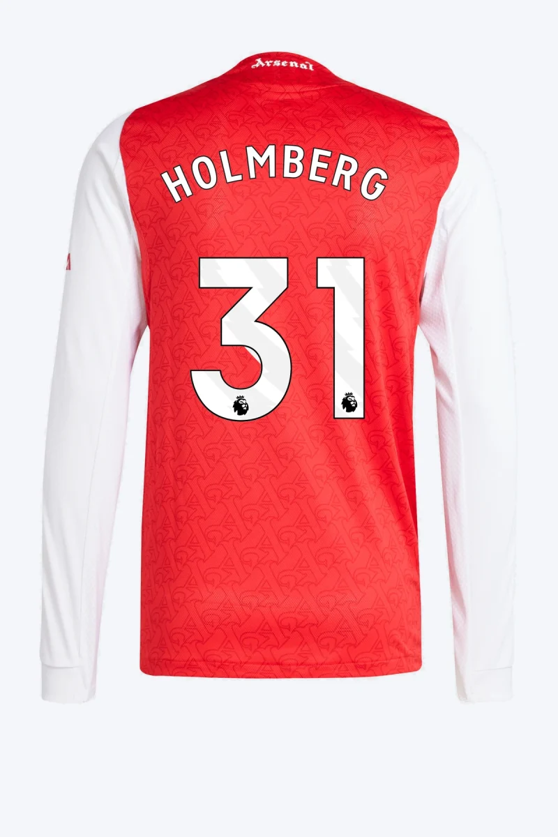Holmberg 31 Voetbalshirt - Arsenal 25/26 Lange Mouw Thuis Authentic