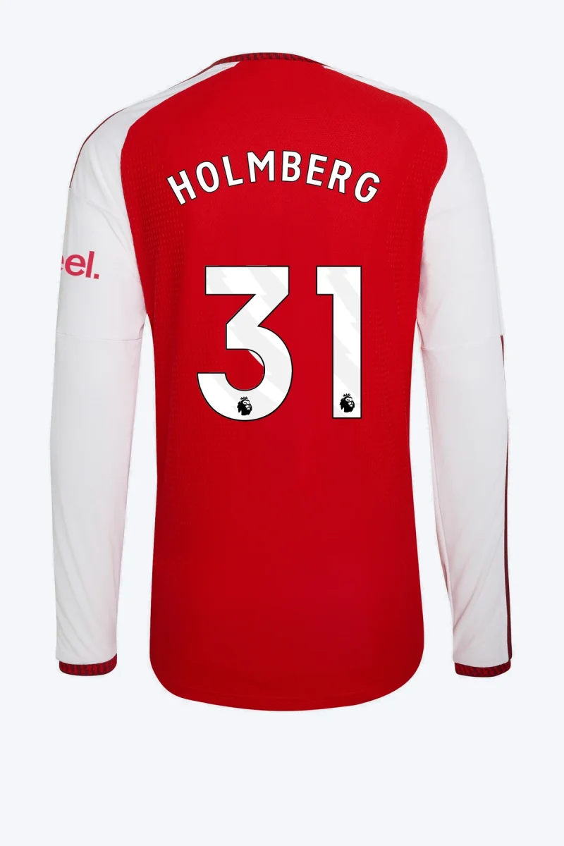 Holmberg 31 Voetbalshirt - Arsenal FC 26/27 Thuis Authentic Lange Mouw