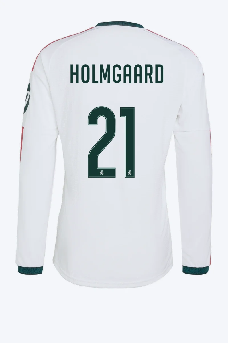 Holmgaard 21 Voetbalshirt - Real Madrid 26/27 Thuis Authentic Lange Mouw