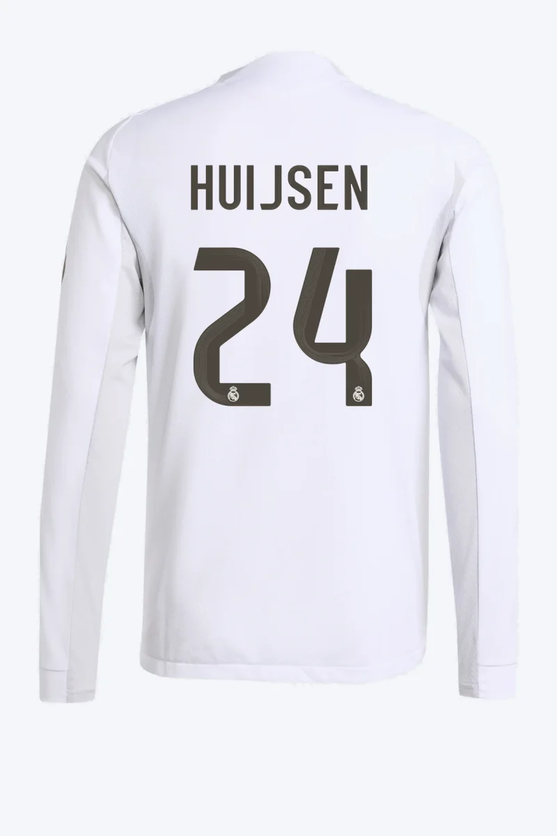 Huijsen 24 Voetbalshirt - Real Madrid 25/26 Lange Mouw Thuis Authentic