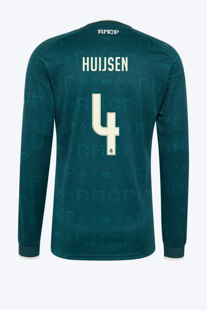 Huijsen 4 Voetbalshirt - Real Madrid 26/27 Uit Lange Mouw