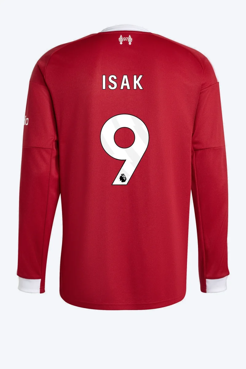 Isak 9 Voetbalshirt - Liverpool FC 25/26 Lange Mouw Thuis