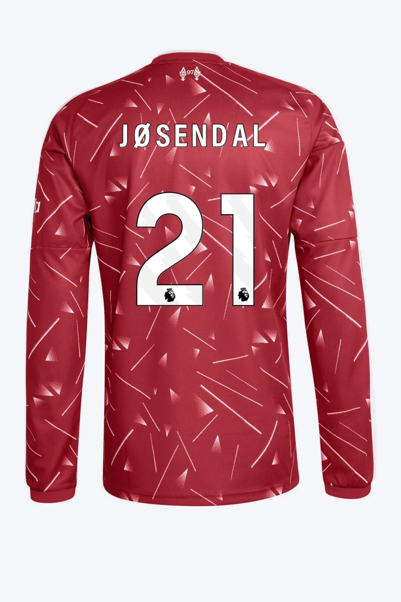 Jøsendal 21 Voetbalshirt - Liverpool FC 26/27 Thuis Lange Mouw