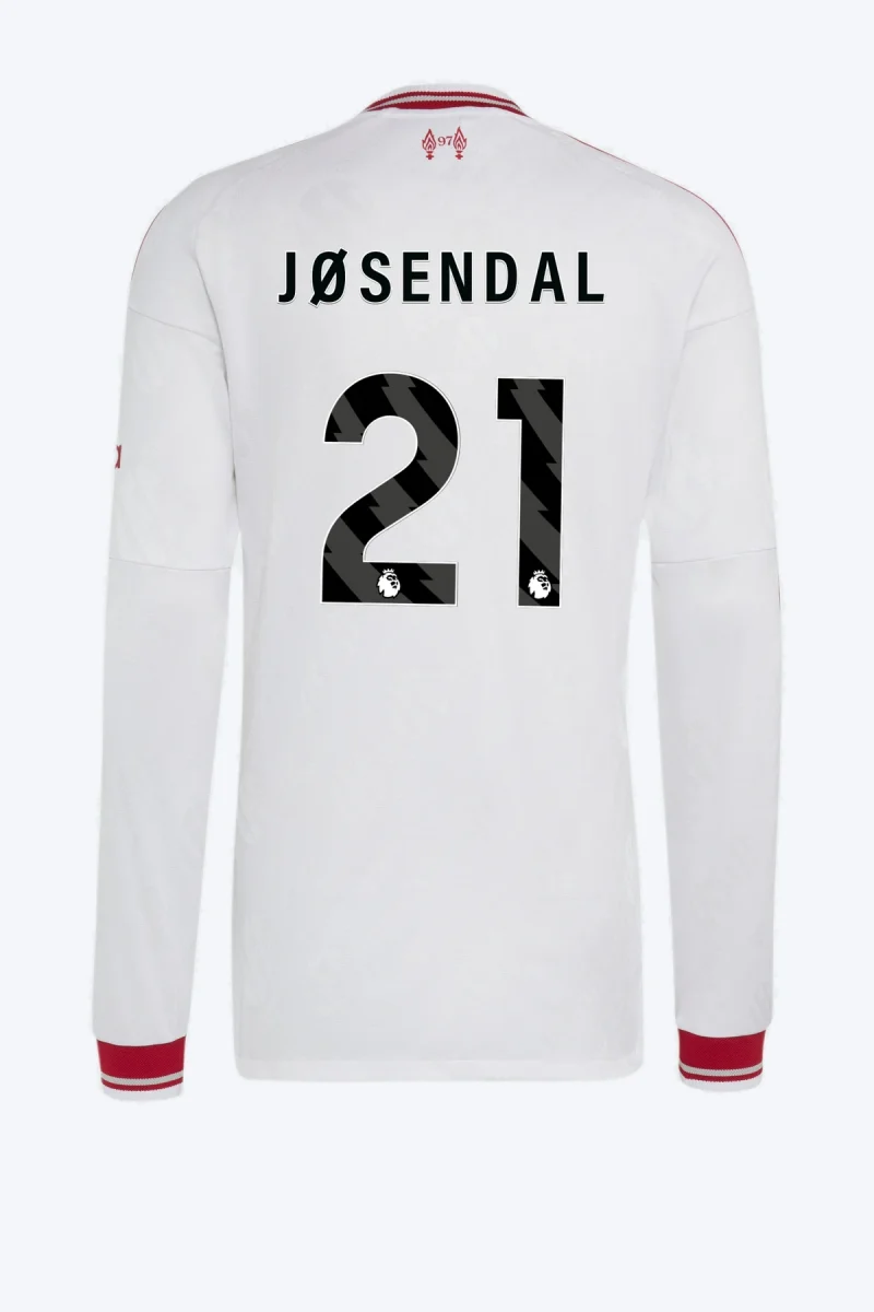 Jøsendal 21 Voetbalshirt - Liverpool FC 26/27 Uit Authentic Longsleeve