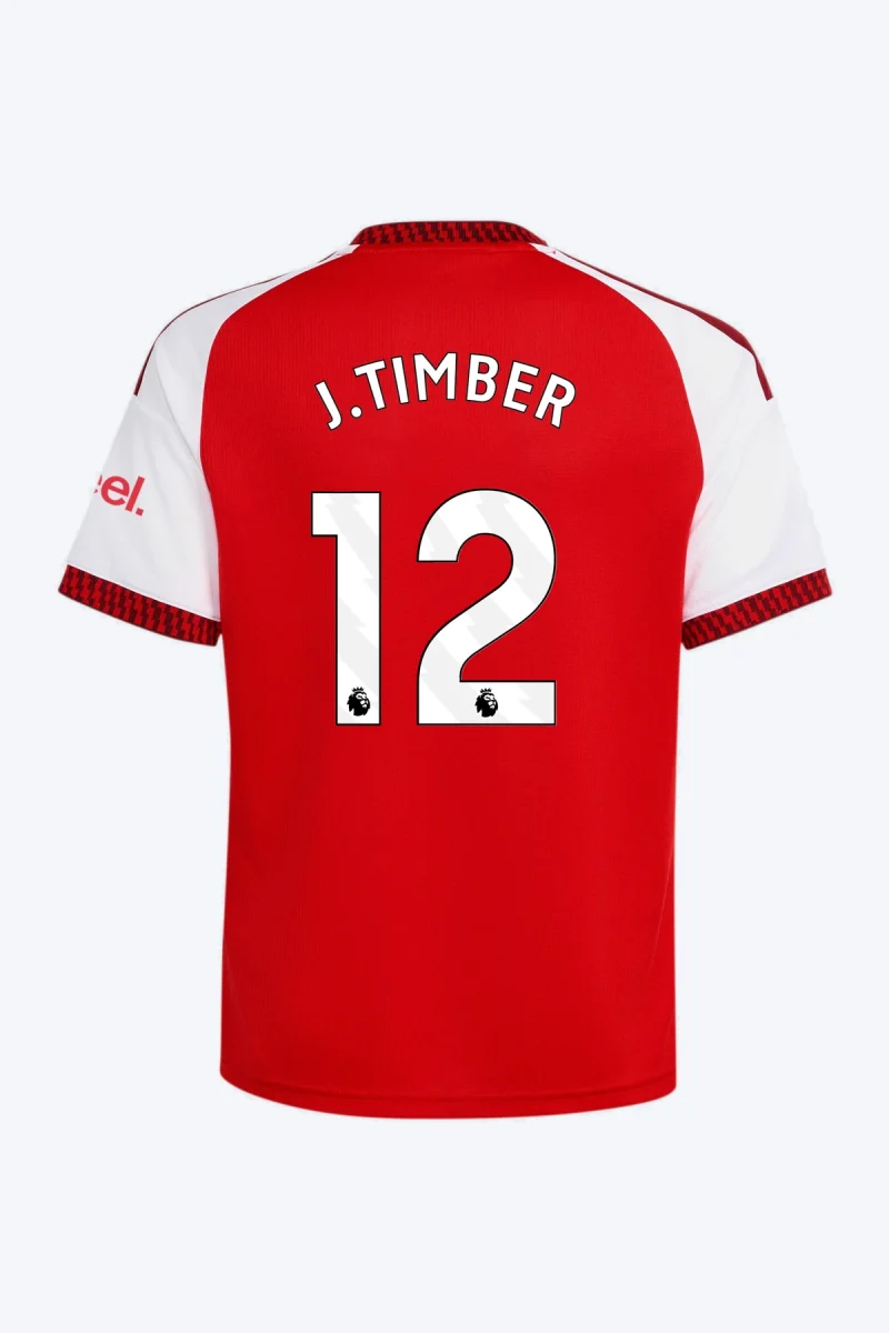 J. Timber 12 Voetbalshirt - Arsenal FC 26/27 Thuis Kids