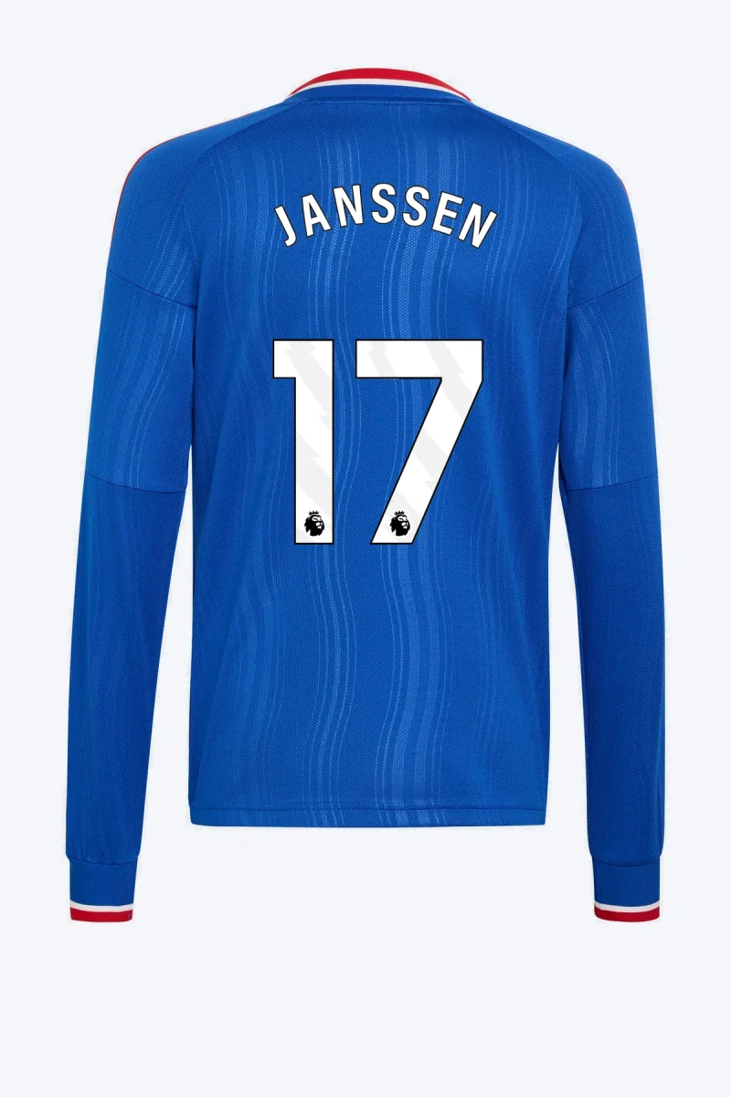 Janssen 17 Voetbalshirt - Manchester United 26/27 Uit Kids Longsleeve